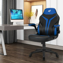 Load image into Gallery viewer, Height Adjustable Swivel High Back Gaming Chair Computer Office Chair-Blue
