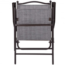 Load image into Gallery viewer, Set of 2 Patio Folding Sling Back Camping Deck Chairs-Gray
