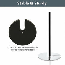 Load image into Gallery viewer, 6 pcs Silver Stanchion Posts Retractable Belt Crowd Control Barrier
