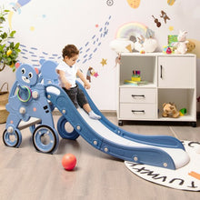 Load image into Gallery viewer, 4 in 1 Foldable Baby Slide Toddler Climber Slide PlaySet with Ball-Blue
