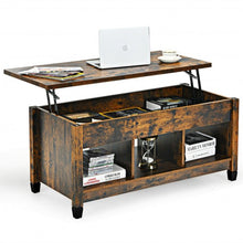 Load image into Gallery viewer, Lift Top Coffee Table with Hidden Storage Compartment- Brown
