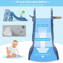 Load image into Gallery viewer, 4 in 1 Foldable Baby Slide Toddler Climber Slide PlaySet with Ball-Blue
