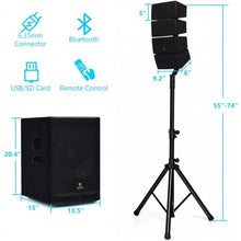 Load image into Gallery viewer, 12 Inch 3000 Watt DJ Powered PA Speaker System Combo Set
