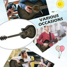 Load image into Gallery viewer, 40&quot; Full Size Cutaway Acoustic Guitar Starter Guitarra Bundle Kit -Black
