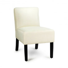 Load image into Gallery viewer, Accent Chair Fabric Upholstered Leisure Chair with Wooden Legs Beige-Beige
