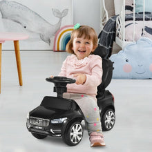 Load image into Gallery viewer, 3 in 1 Kids Ride On Push Car Stroller-Black
