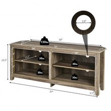 Load image into Gallery viewer, 4 Cubby Entertainment Media Console with Shelves
