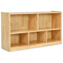 Load image into Gallery viewer, Kids 5-Cube Storage Cabinet 2-Shelf Wood Bookcase Organizer
