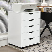 Load image into Gallery viewer, 5 Drawer Dresser Storage Cupboard Chest with Wheels for Home Office
