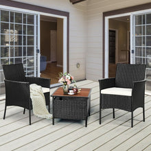 Load image into Gallery viewer, 2 pieces Patio Wicker Chairs with Cozy Seat Cushions
