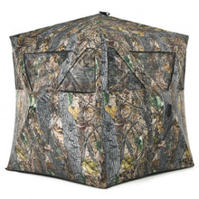 Load image into Gallery viewer, 3 Person Portable Pop-Up Ground Hunting Blind with Tie-downs
