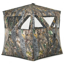 Load image into Gallery viewer, 3 Person Portable Pop-Up Ground Hunting Blind with Tie-downs
