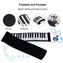 Load image into Gallery viewer, 88 Keys Midi Electronic Roll up Piano Silicone Keyboard for Beginners-White
