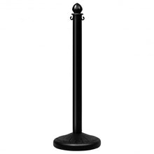 Load image into Gallery viewer, 6PC Set 39.5&quot; Chain C-Hooks Fillable Base Plastic Stanchion-Black
