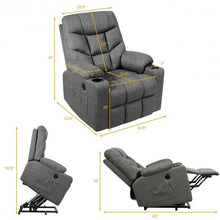 Load image into Gallery viewer, Electric Power Lift Recliner Massage Sofa-Gray
