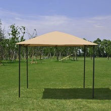 Load image into Gallery viewer, 10&#39; x 10&#39; Garden Square Gazebo Canopy Tent Shelter Awning-Beige
