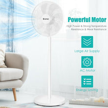 Load image into Gallery viewer, 16&quot; Oscillating Pedestal 3-Speed Adjustable Height Fan with Remote Control-White
