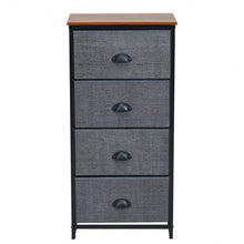 Load image into Gallery viewer, Chest Storage Tower Side Table Display Storage with 4 Drawers-Black
