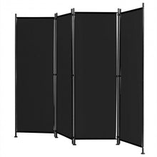 Load image into Gallery viewer, 4-Panel Room Divider Folding Privacy Screen-Black
