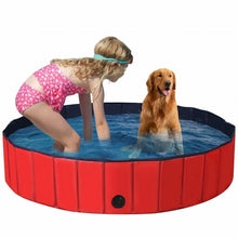 Load image into Gallery viewer, 63&quot; Foldable Portable Leakproof Kiddie Bathing Tub-Red
