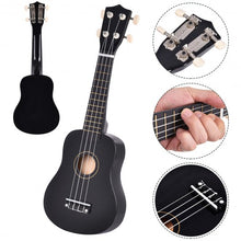 Load image into Gallery viewer, 21&quot; 4-String Acoustic Ukulele Musical Instrument-Black
