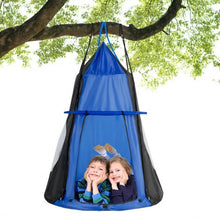 Load image into Gallery viewer, Kids Hanging Chair Swing Tent Set-Blue
