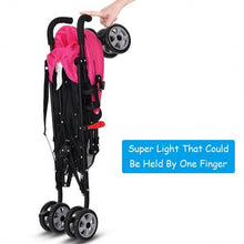 Load image into Gallery viewer, Folding Lightweight Baby Toddler Umbrella Travel Stroller-Pink
