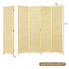 Load image into Gallery viewer, 6 ft 4 Panel Portable Folding Room Divider Screen-Natural
