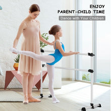 Load image into Gallery viewer, 4ft Portable Height Adjustable Freestanding Ballet Barre-Silver
