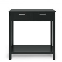 Load image into Gallery viewer, 2 Drawers Accent Console Entryway Storage Shelf-Black
