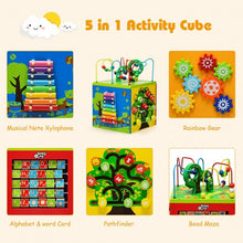 Load image into Gallery viewer, 5-in-1 Wooden Activity Cube Toy
