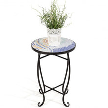 Load image into Gallery viewer, Outdoor Indoor Steel Accent Plant Stand Cobalt Table-Green
