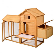 Load image into Gallery viewer, 80&quot;L x 27.6&quot;W x 52.4&quot;H Deluxe Wooden Chicken Coop Hen House Poultry Cage Hutch
