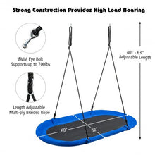 Load image into Gallery viewer, 60&quot; Saucer Surf Outdoor Adjustable Swing Set-Blue+Black
