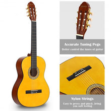 Load image into Gallery viewer, 39&quot; Full Size  6 String Classical Guitar with Bag-Yellow
