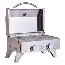 Load image into Gallery viewer, 2 Burner Portable Stainless Steel BBQ Table Top Grill for Outdoors
