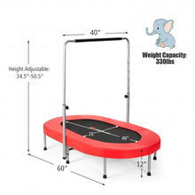 Load image into Gallery viewer, Foldable Double Mini Kids Fitness Rebounder Trampoline-Red
