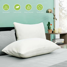 Load image into Gallery viewer, 28&quot; x18&quot; Shredded Memory Foam Bed Pillows with Bamboo Cooling Cover
