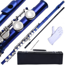 Load image into Gallery viewer, 16 Hole C Flute for Student Beginner School Band 8 Colors w/ Case New-Green
