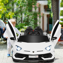 Load image into Gallery viewer, 12 V Licensed Lamborghini SVJ RC Kids Ride On Car with Trunk and Music-White
