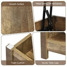 Load image into Gallery viewer, Lift Top Coffee Table with Hidden Storage Compartment and Lower Shelf for Study Room-Oak
