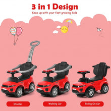 Load image into Gallery viewer, Honey Joy 3 in 1 Ride on Push Car Toddler Stroller Sliding Car with Music-Red
