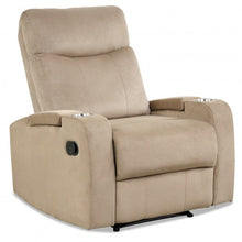 Load image into Gallery viewer, Recliner Chair Single Sofa Lounger with Arm Storage and Cup Holder for Living Room-Brown
