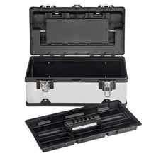 Load image into Gallery viewer, 18&quot; Tool Box Stainless Steel and Plastic Portable Organizer with Lid
