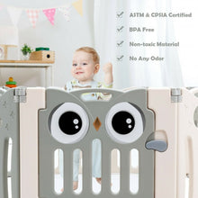 Load image into Gallery viewer, 16-Panel Baby Activity Center Play Yard with Lock Door -Beige
