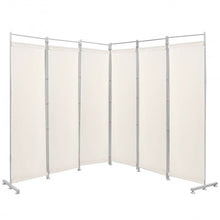 Load image into Gallery viewer, 6-Panel Room Divider Folding Privacy Screen -White
