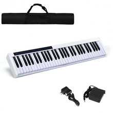 Load image into Gallery viewer, 61-Key Portable Digital Stage Piano with Carrying Bag-White
