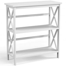 Load image into Gallery viewer, 3-Tier Bookshelf Wooden Open Storage Bookcase for Home Office-White
