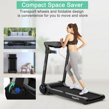 Load image into Gallery viewer, 3HP Folding Electric Treadmill Running Machine with Bluetooth Speaker-Blue
