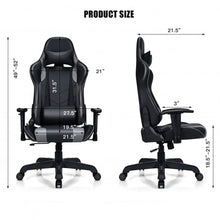 Load image into Gallery viewer, Massage Gaming Recliner  with Lumbar Support-Black
